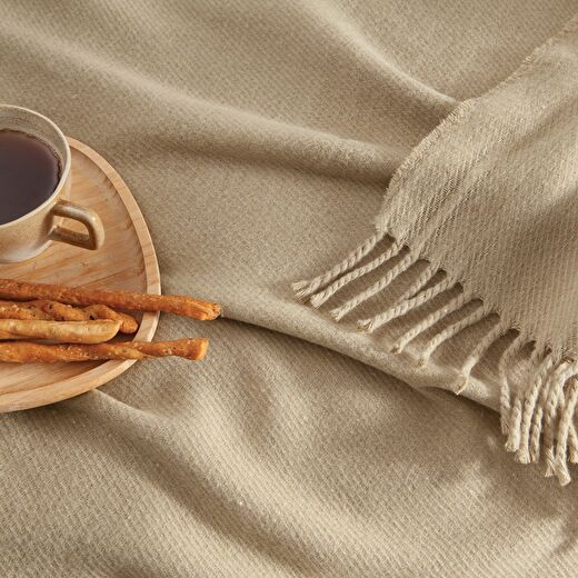 Linens Remedy Akrilik Throw Bej 2
