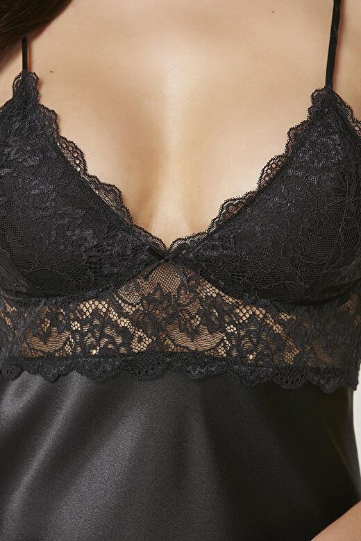 Pierre Cardin  Saten Dantelli Gecelik  - 890 3