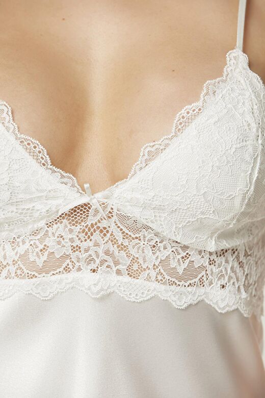Pierre Cardin  Saten Dantelli Gecelik  - 890 3