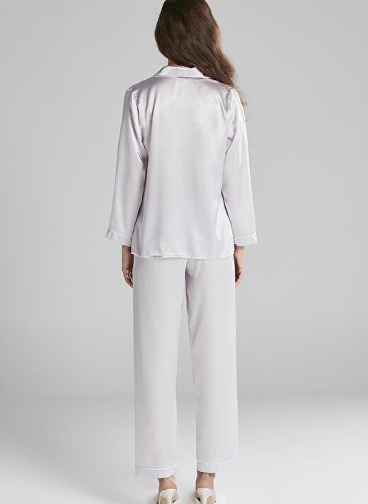 Saten Biyeli Kadın Pijama Takımı  - 1200 4