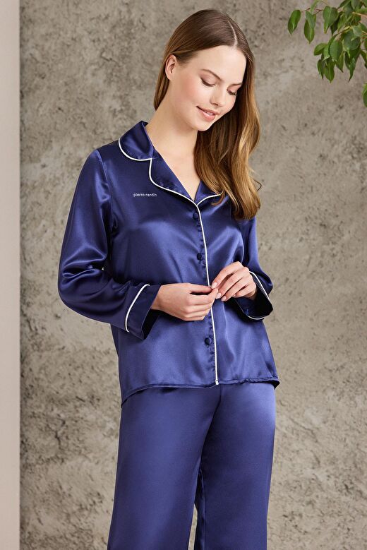 Pierre Cardin  Saten Biyeli Pijama Takımı  - 1200 2