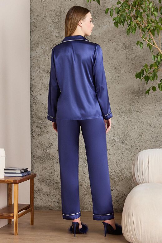Pierre Cardin  Saten Biyeli Pijama Takımı  - 1200 3