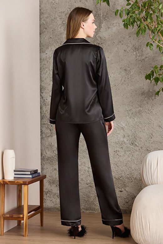 Pierre Cardin  Saten Biyeli Pijama Takımı  - 1200 3