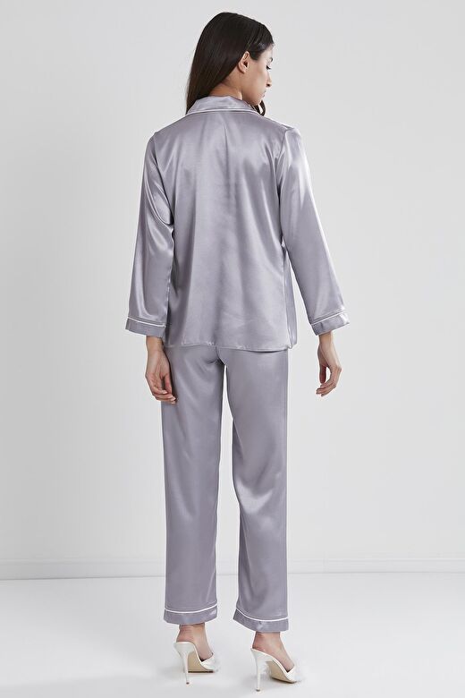 Pierre Cardin  Saten Biyeli Pijama Takımı  - 1200 4