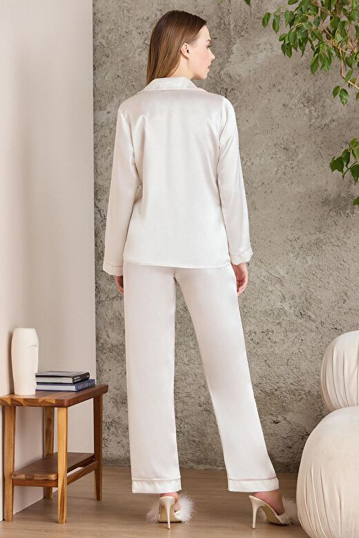 Pierre Cardin  Saten Biyeli Pijama Takımı  - 1200 3