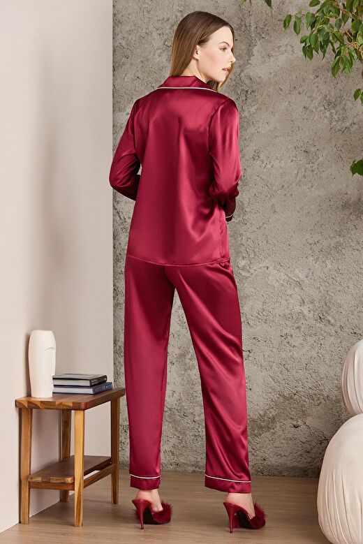 Pierre Cardin  Saten Biyeli Pijama Takımı  - 1200 3