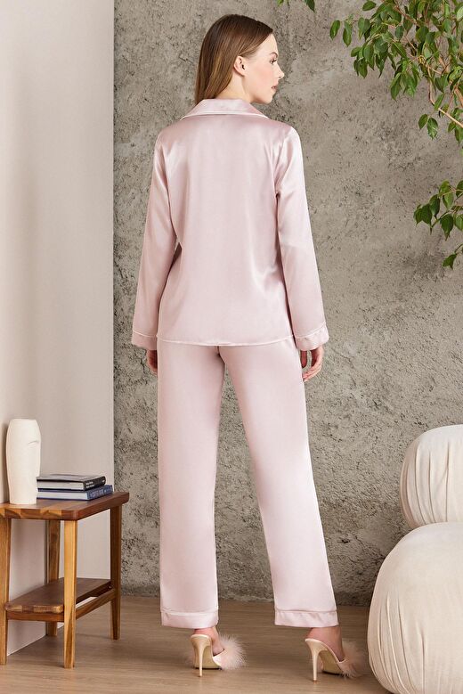 Pierre Cardin  Saten Biyeli Pijama Takımı  - 1200 3