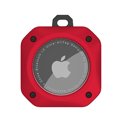 Buff TagSafe ProShield Taşınabilir Anahtarlık AirTag Kılıf Red 1