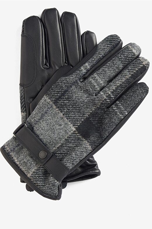 Barbour Newbrough Tartan Eldiven BK11 Black/Grey 2