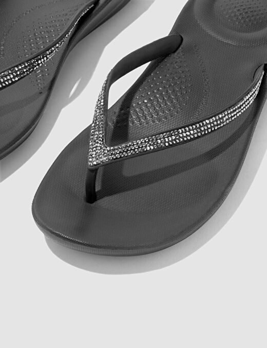 FitFlop IQUSHION SPARKLE R08 Siyah Kadın Parmak Arası Terlik 3