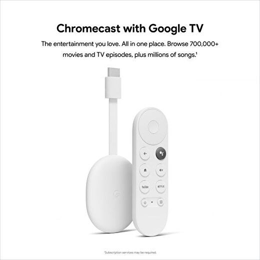 Google Chromecast TV 4K Medya Oynatıcı 4