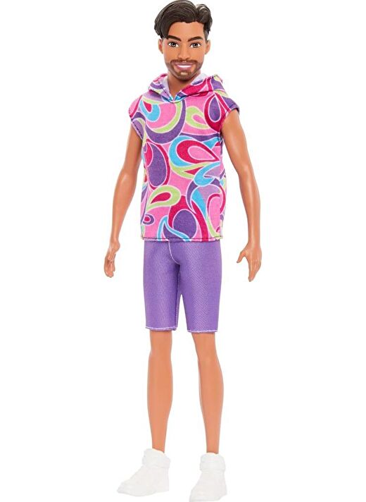 Barbie Yakışıklı Ken Bebekler Renkli T-shirtlü Esmer HRH26 3