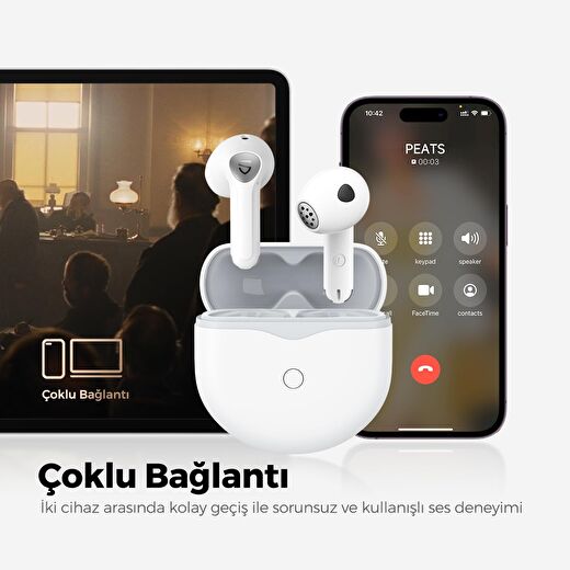 Soundpeats Air4 Kablosuz Kulaklık Uyarlanabilir Aktif Gürültü Engelleme, Bluetooth 5.3 Kulaklık 3
