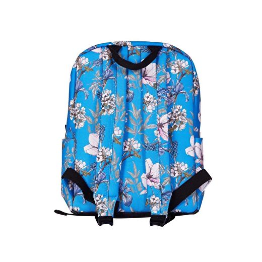 Blue Cherry Blossom Çiçek Desenli 13-14 inç Kadın Sırt Laptop / Macbook Çantası 2