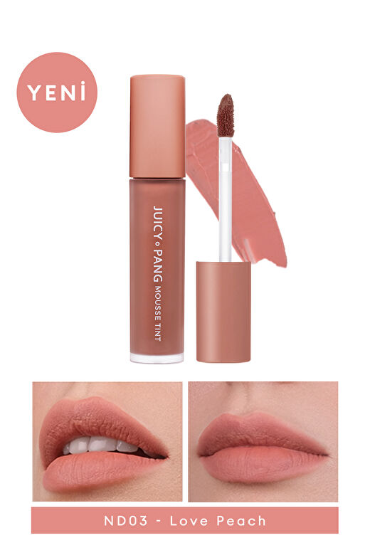 Nemli ve Pürüzsüz Görünüm Sunan Köpük Tint (ND03) A'PIEU Juicy-Pang Mousse Tint Nude 2