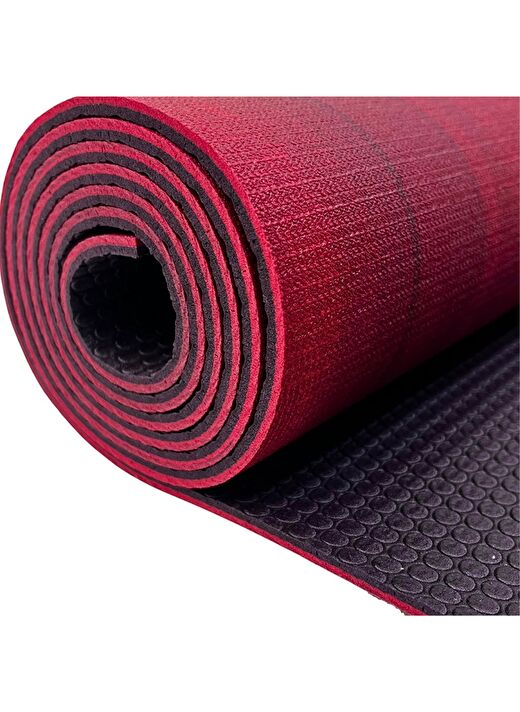 Rebuwo Per Yoga Mat Kaydırmaz Yoga Mat Çevre Dostu Yoga Mat Eco Friendly Mat 5mm Bordo 3