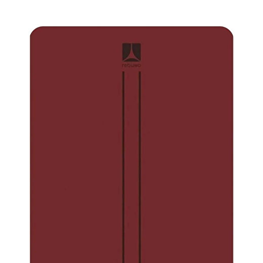 Rebuwo Çift Çizgi Tasarımlı 5mm Kauçuk Yoga Mat Pilates Mat Bordo 2