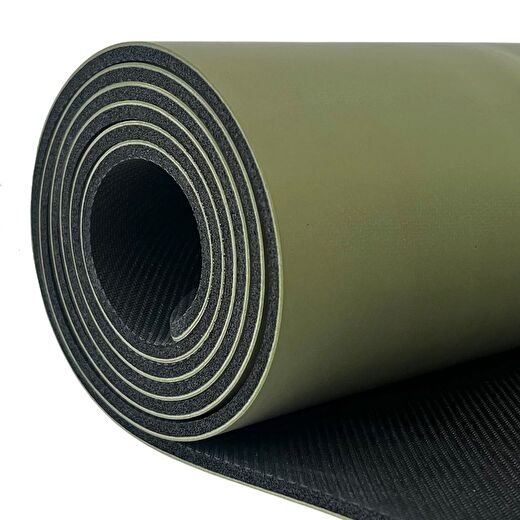 Rebuwo Kaydırmaz Doğal Kauçuk Yoga Matı Pilates Mat Yeşil Desenli 3