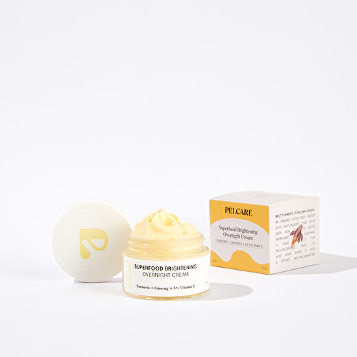 SUPERFOOD BRIGHTENING OVERNIGHT CREAM - TURMERIC + GINSENG + 3 % VITAMIN C -  AYDINLATICI YÜZ KREMİ 3