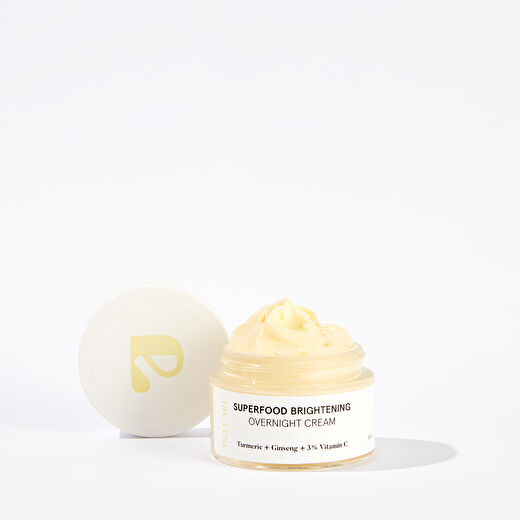 SUPERFOOD BRIGHTENING OVERNIGHT CREAM - TURMERIC + GINSENG + 3 % VITAMIN C -  AYDINLATICI YÜZ KREMİ 1