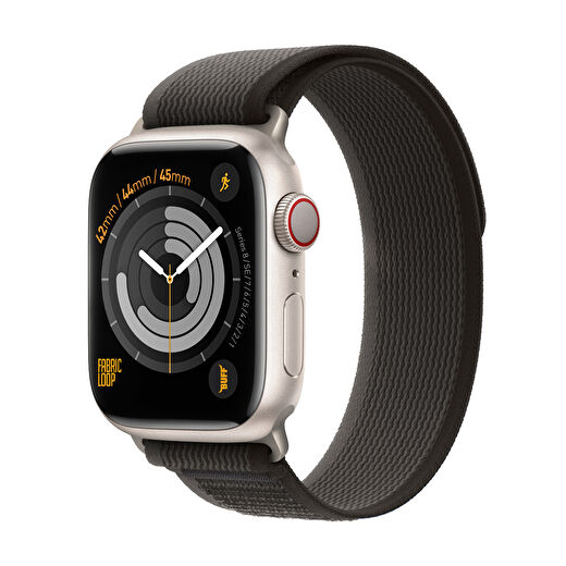 Buff Apple Watch Fabric Loop Kayış 42/44/45mm Siyah-Turuncu 1