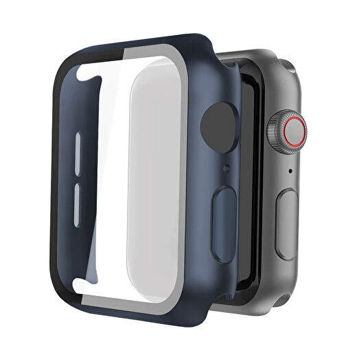 Buff Apple Watch New Slim Fit 45mm Kılıf Lacivert 2