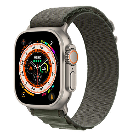 Buff Apple Watch Ultra Fabric Band 49mm Kayış Yeşil 1