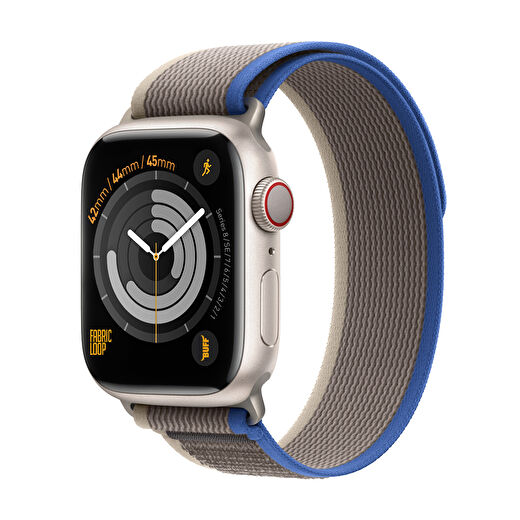 Buff Apple Watch Fabric Loop Kayış 42/44/45mm Gri-Mavi 1