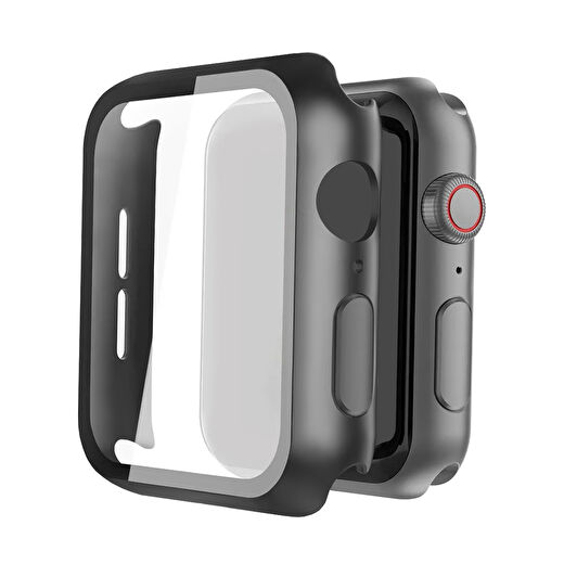 Buff Apple Watch New Slim Fit 45mm Kılıf Siyah 4