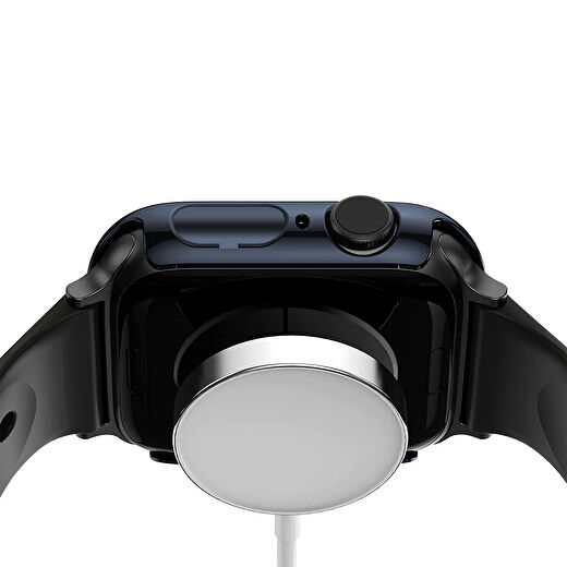 Buff Apple Watch New Slim Fit 45mm Kılıf Lacivert 3