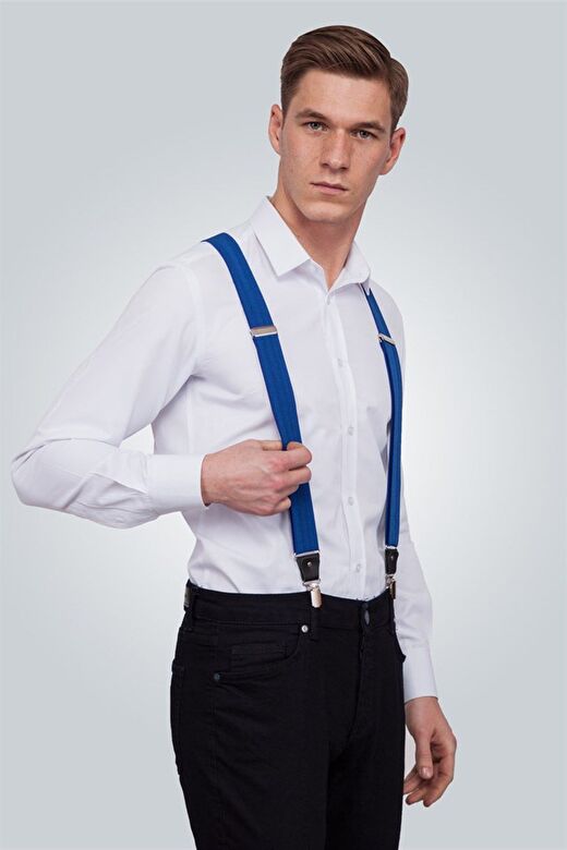Sax Mavi Erkek Pantolon Askısı 1
