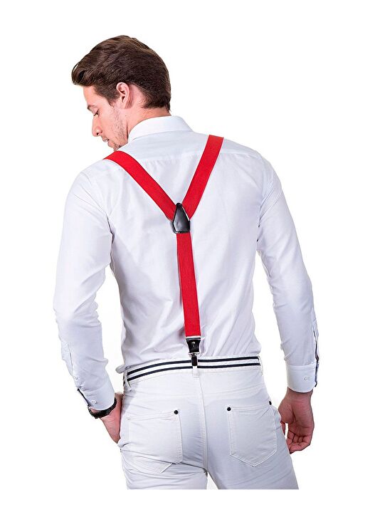 Kırmızı Erkek Pantolon Askısı 3