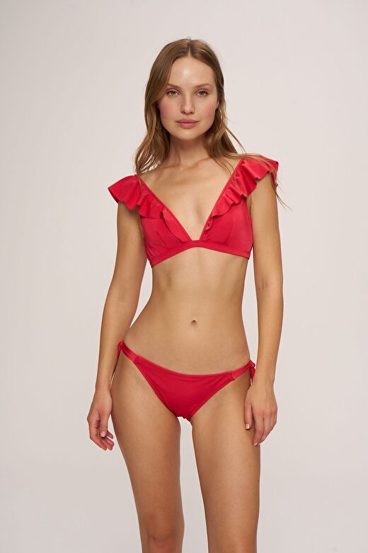Faux Tulum Bağcıklı Bikini Alt 1