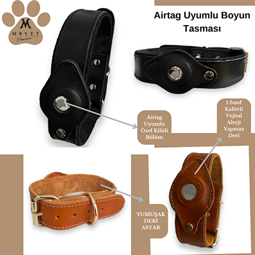 MrVeT Airtag Uyumlu Köpek Tasması 2
