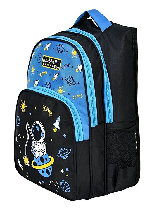 Waddell Çanta Sİyah Mavi Astronot İlkokul Çantası - Waddell Bag Erkek Okul Sırt Çantası 3