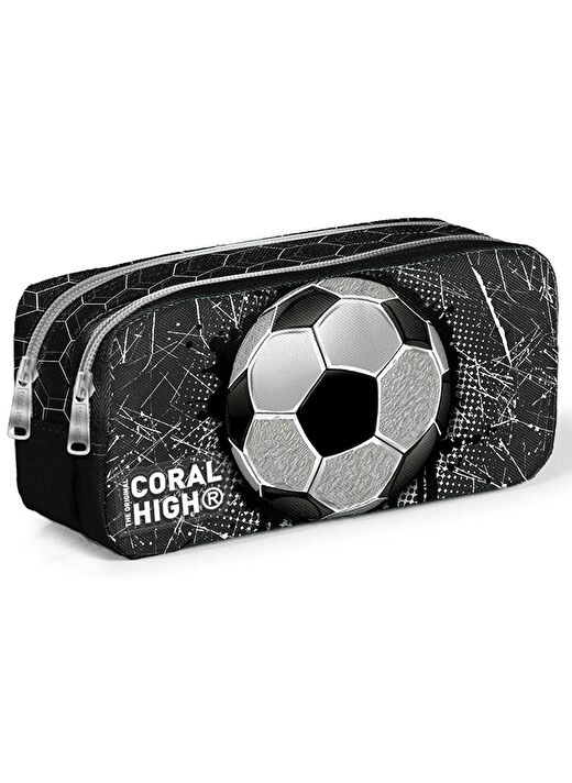 Coral High İlkokul Sırt Çantası ve Kalemlik Seti - Erkek Çocuk - Siyah Futbol 3