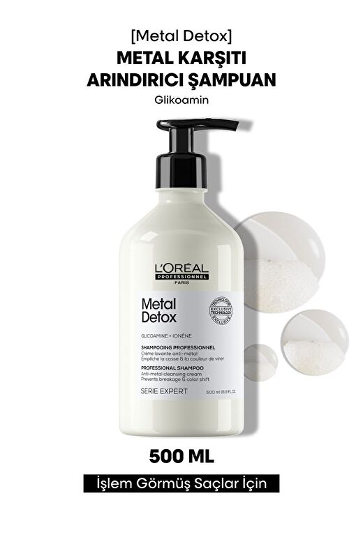 Loreal Professionnel Işlem Görmüş Ve Yıpranmış Saçlar Için Metal Karşıtı Arındırıcı Şampuan 500ml 1