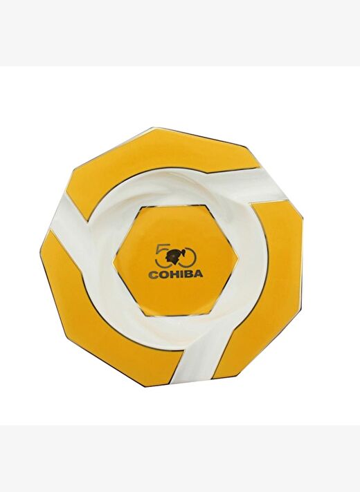 Cohiba 50.Yıl  9 Kenar Seramik Puro Küllüğü Sarı 3lü 2