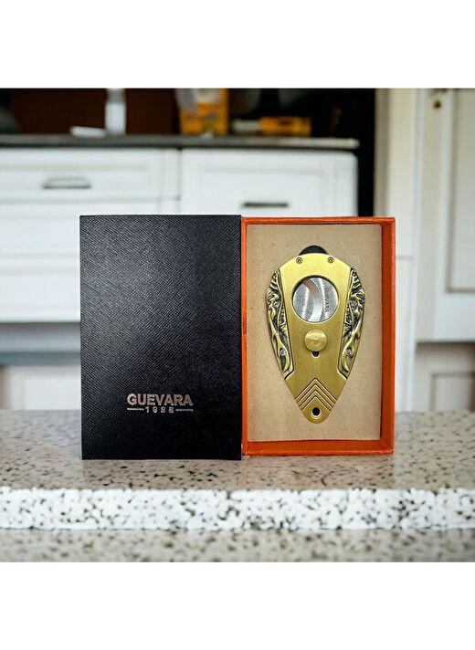 Guevara Gold Taşlı Kelebak Model Puro Kesici (60 Ring) 4