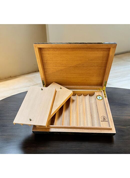 Guevara Ceviz Kaplama Puro Kutusu Humidor 8's 4