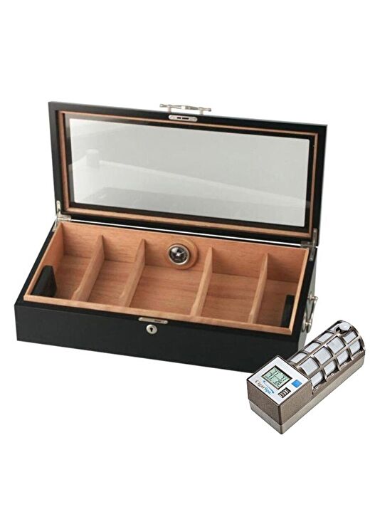 Passatore Alman Gastro Puro Kutusu Humidor Siyah 150's CigarSpa Elektronik Nemlendirme 2