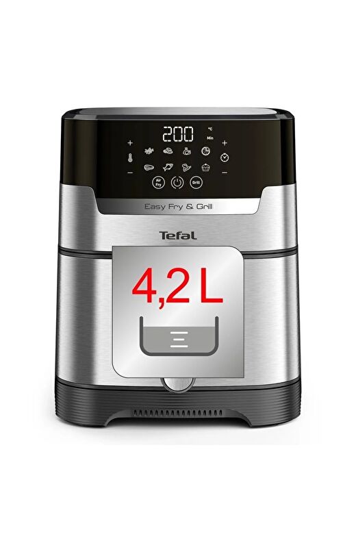 Tefal Easy Fry Grill Deluxe EY505D15 4.2 lt Izgaralı Sıcak Hava Fritözü 3