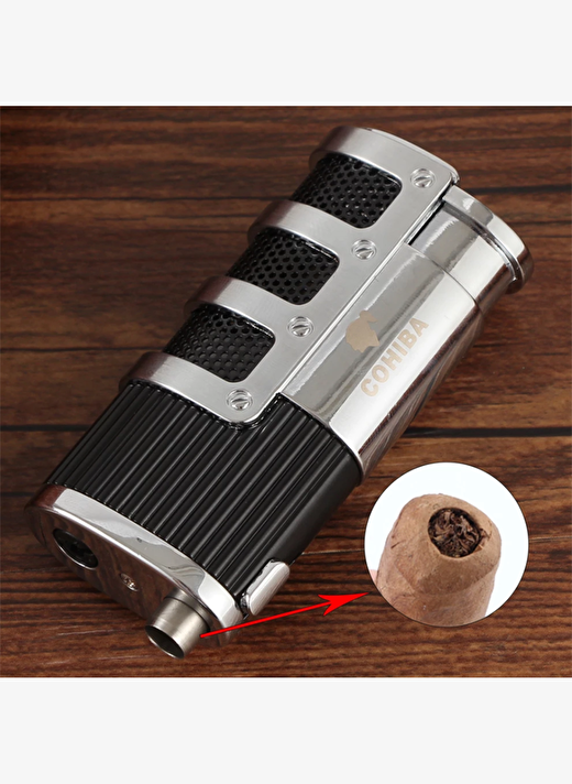 Cohiba Classics Üç Torch Delicili Puro Çakmağı Siyah 2