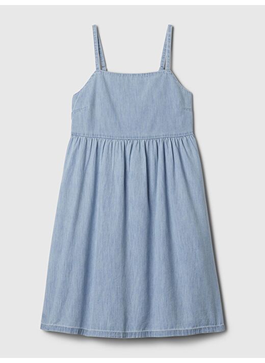 Askılı Denim Elbise 2