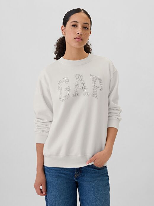 Gap Logo Bisiklet Yaka Fleece Sweatshirt 1