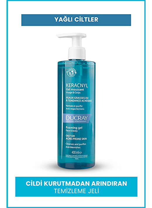 Ducray Keracnyl Yıkama Jeli 400 ml YENİ FORMÜL 2