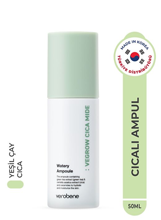 Yeşil Çay ve CICA İçeren Nemlendirici Onarıcı Ampul 50ml 1