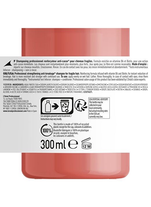 Loreal Professionnel Serie Expert Inforcer Kırılma Karşıtı Güçlendirici Şampuan 300 Ml 3
