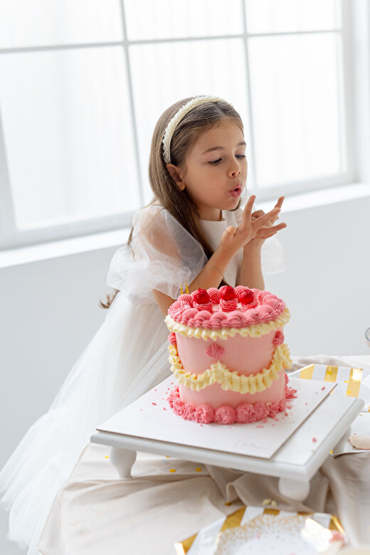 Beyaz Flower Girl Maxi Elbise 2