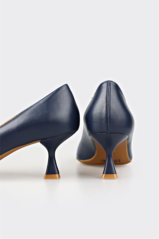 Lacivert Deri Kadın Stiletto 4
